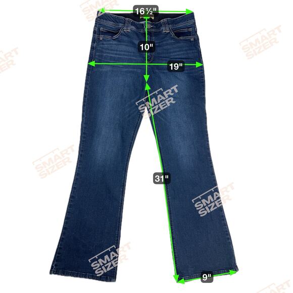 Democracy "Ab"Technology Dark Wash Boot Cut Mid Rise Tummy Control Jeans Size 14 - Picture 5 of 16